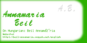 annamaria beil business card